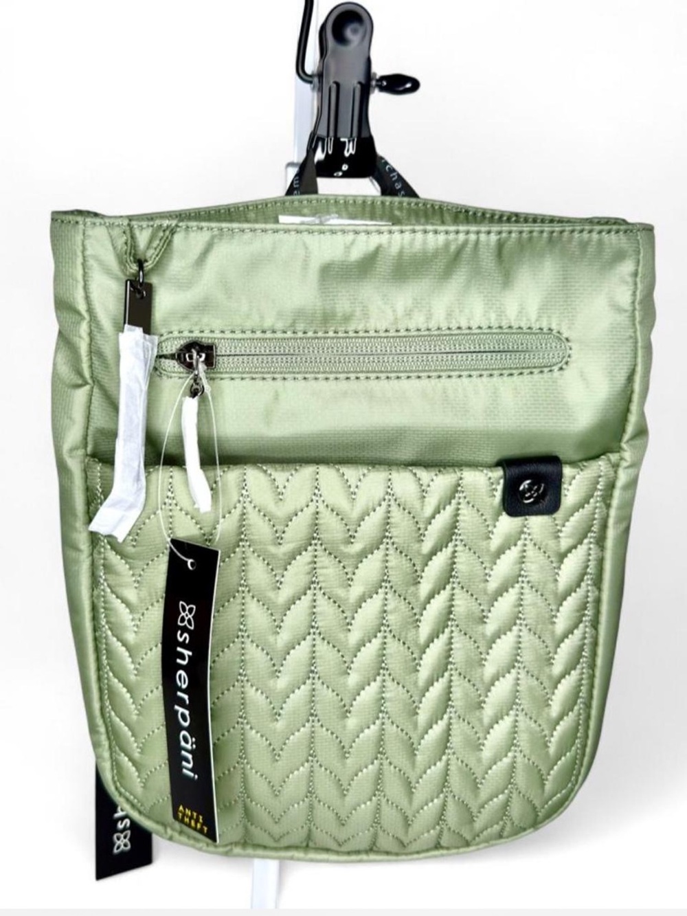 Sherpani Light Effect Collection Green Quilted Crossbody Bag NWT